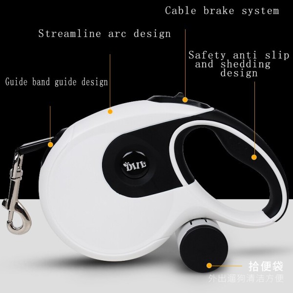 retractable dog leash with poop bag holder UK