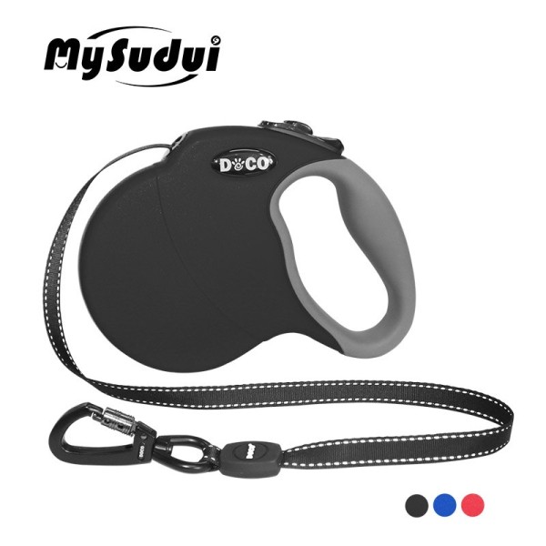 Grippy Automatic Retractable Reflective Nylon Dog Leads