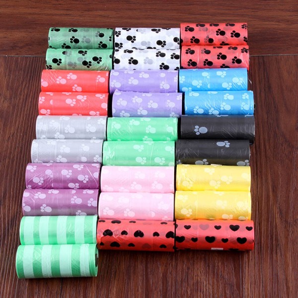 Colorful Printed Quality Dog Poop Bags (10Rolls/150pcs)