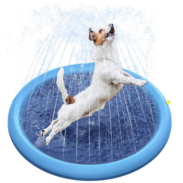 360 Cool Pet Sprinkler Tub For Dogs In Summer Heat Portable Easy Clean