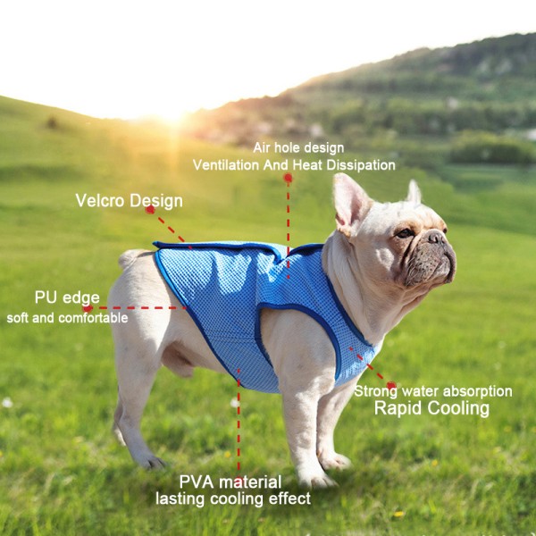 Summer Cooling Vest Breathable Heat Dissipation Cooler Jacket for Small Medium Large Dogs