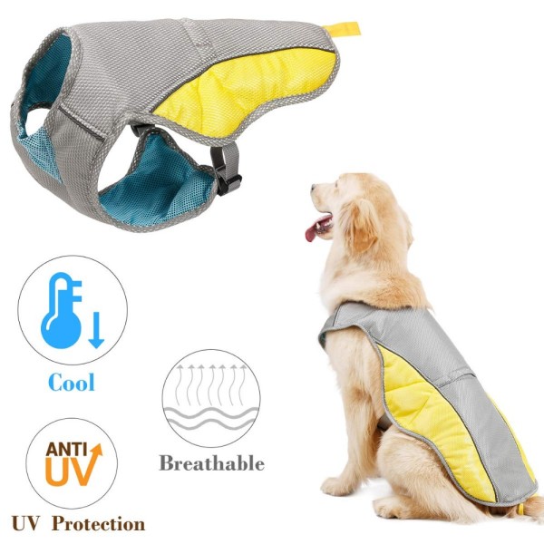 Chill Summer Dog Cooling Vest Breathable Mesh Washable