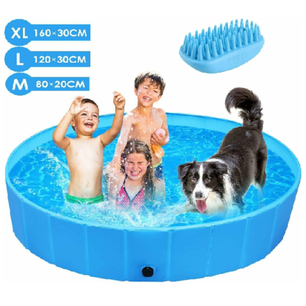 Dog Padded Pool Foldable Swimming Pool for Kids/Pets/Dogs/Cats
