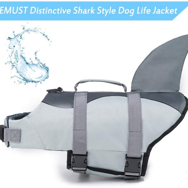 Premium Ripstop Dog Life Jacket With Rescue Handle For Swimming Pool Beach Boating