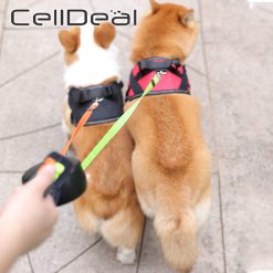 Double Retractable Dog Lead 360 Degree Rotating