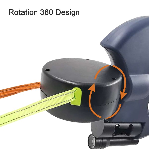 Double Retractable Dog Lead 360 Degree Rotating