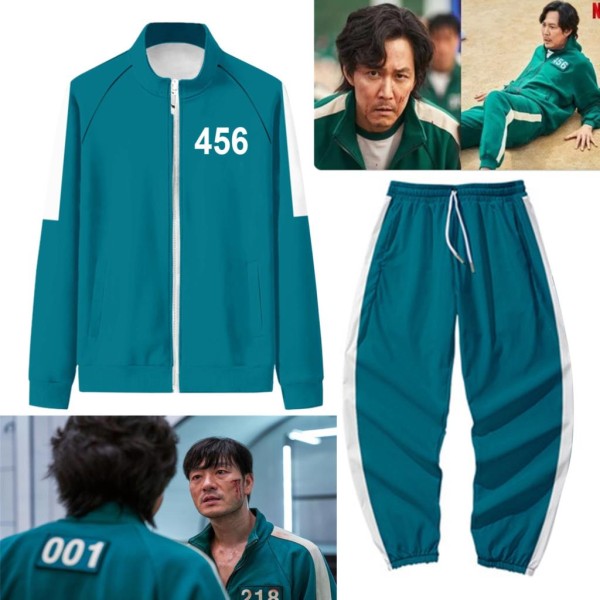 Squid Game Player Cosplay Outfit Costumes Sweatshirt Pants