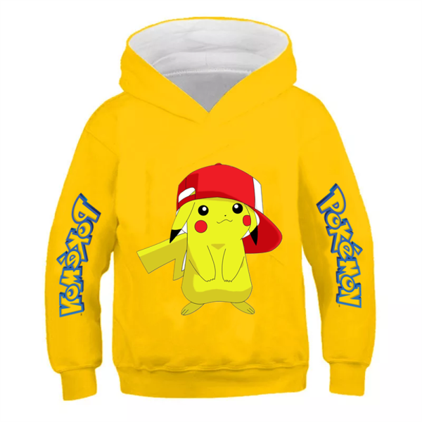 Pokemon Baby Boy Cool Pikachu Hoodie 4-14 Years Old