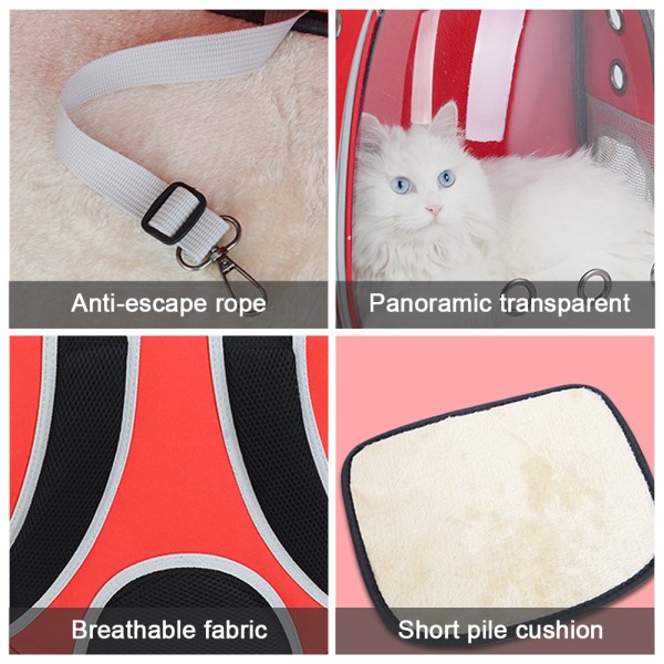 Outdoor Cat Carrier Bag Backpack Breathable Portable Travel Transparent