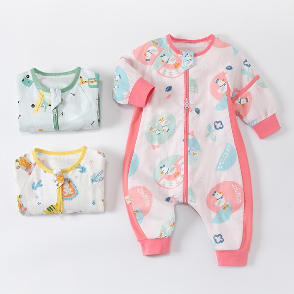 Newborn Baby Muslin Summer Use Thick Front And Thin Back Cotton-Padded Cover Sleeping Bag
