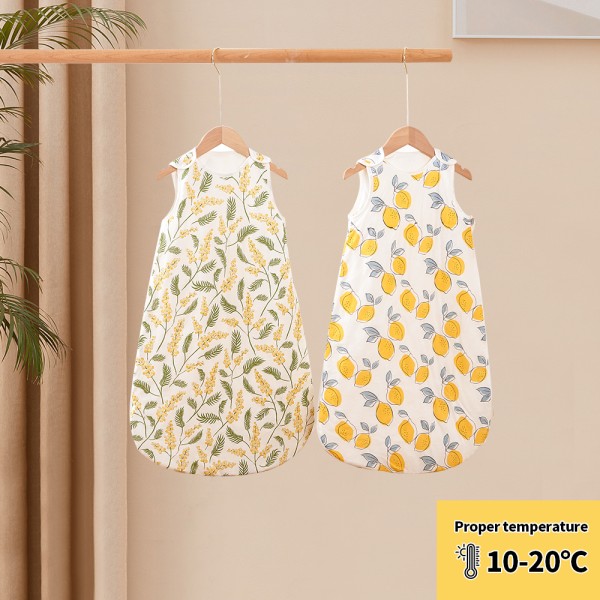 Baby Sleeping Bag 1.0Tog Bamboo Cotton Print Vest Sleep Sack For 0-2 years Newborn Baby