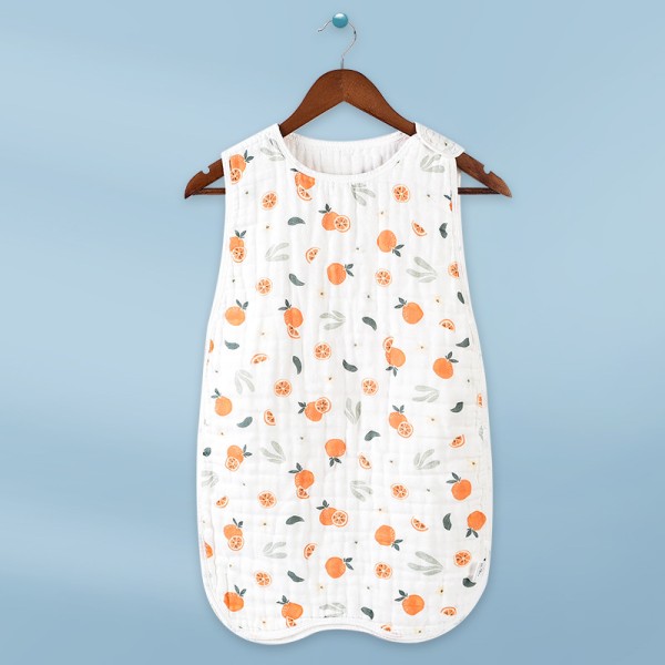 Summer Cute Cool Vest Style Baby Sleeping Bag 100% Muslin Cotton