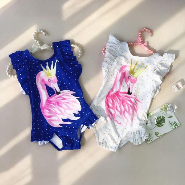 Toddler Flamingo Print Swimsuit One-Piece Suits
