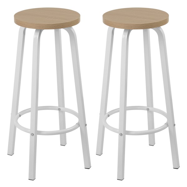 2PCS Metal Legs Dinning Chair Kitchen Barstools