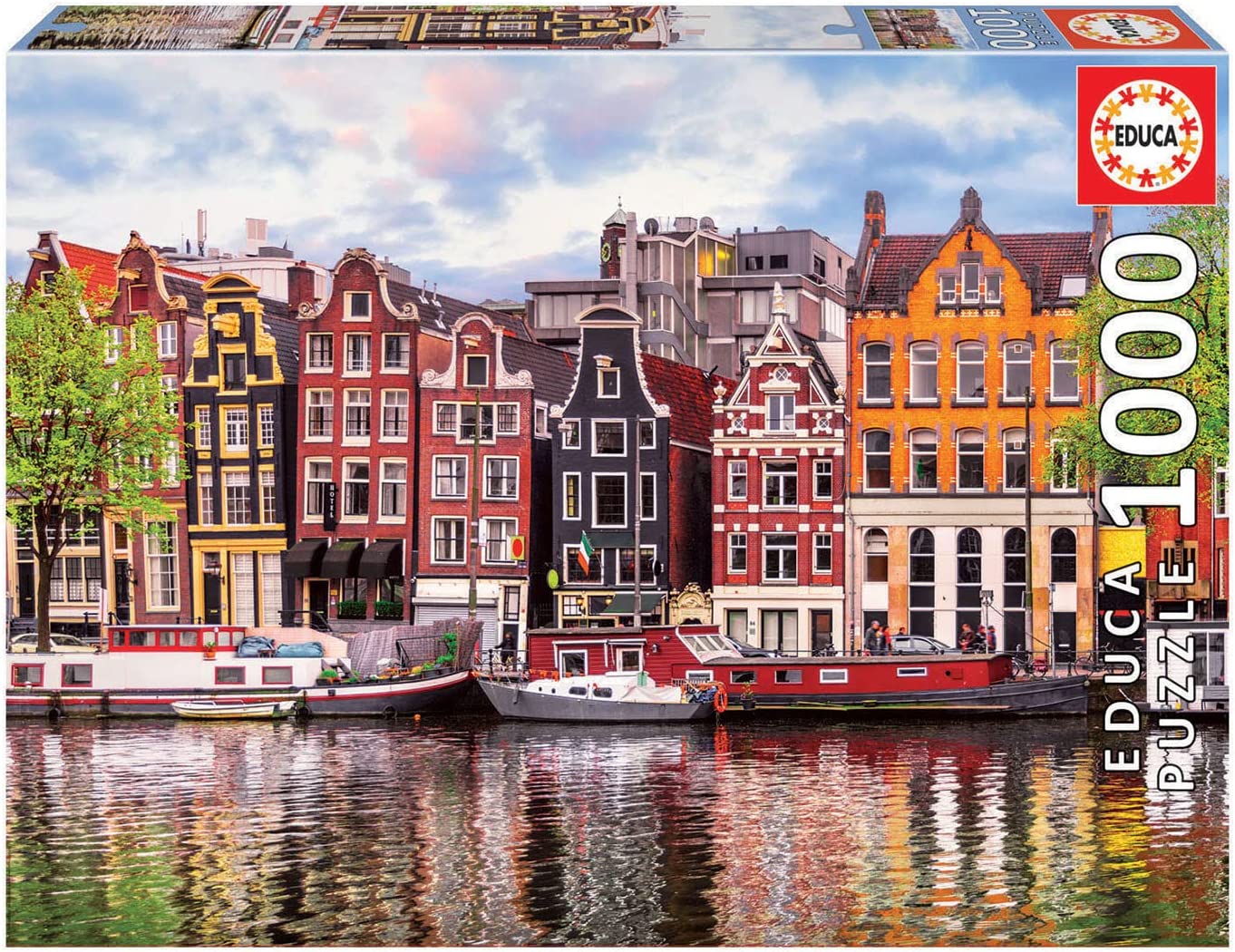 Educa Dancing Houses, Amsterdam 1000 Piece Adult Jigsaw Puzzle.  