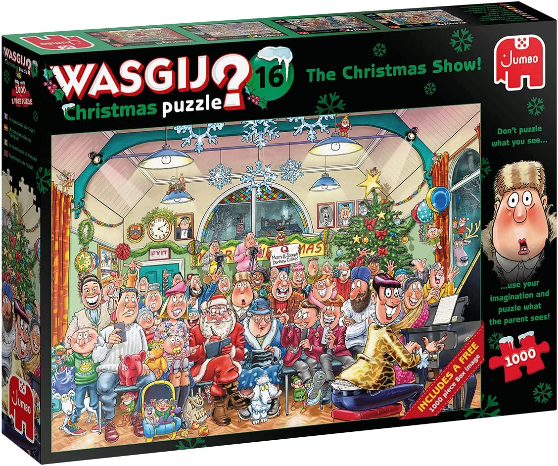 Jumbo, Wasgij, Original 16 - The Christmas Show, Jigsaw Puzzles for Adults, 1,000 piece