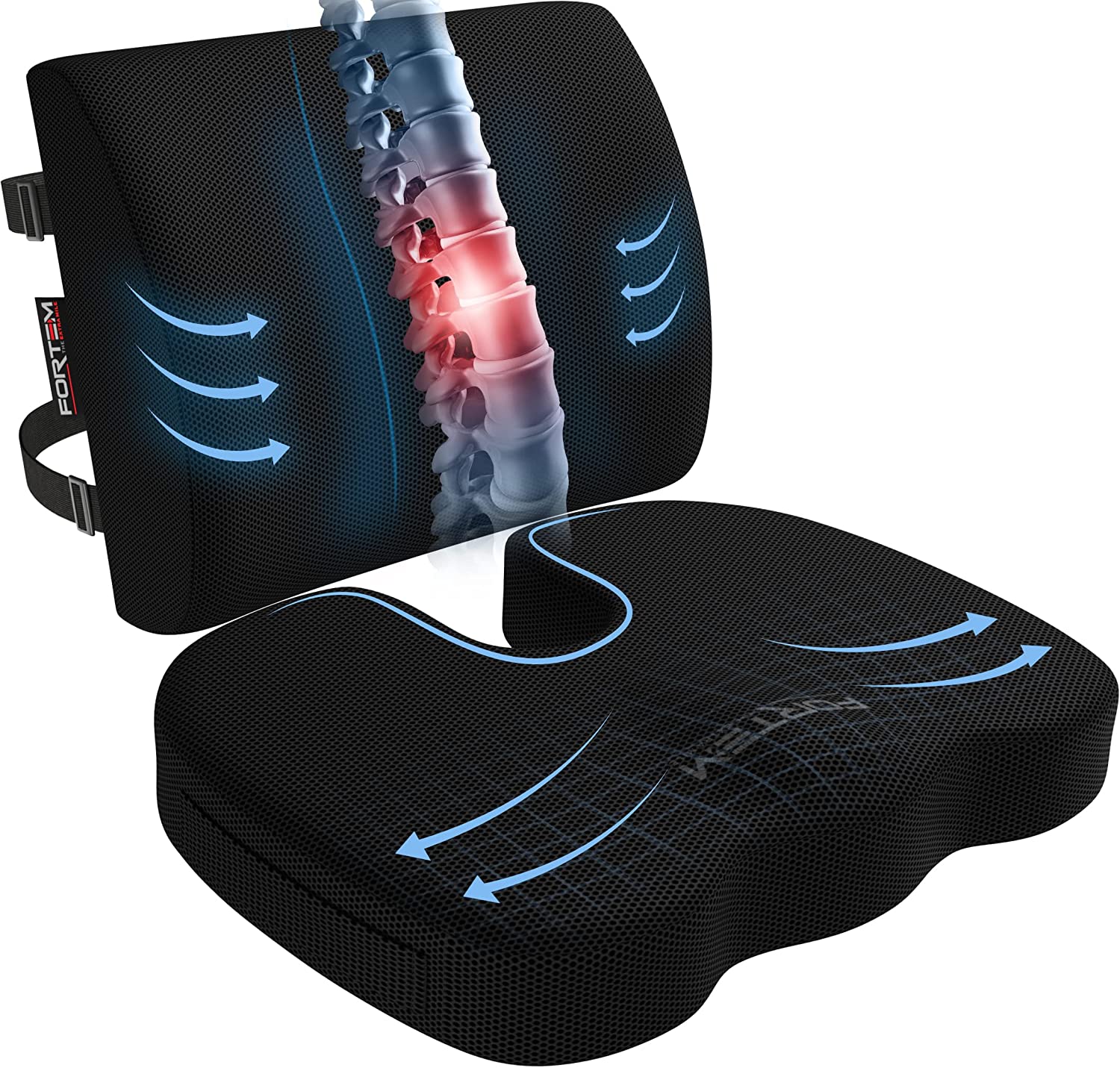 Gel Enhanced Seat Cushion - Non-Slip Orthopedic Gel & Memory Foam Coccyx Cushion for Tailbone Pain - Office Chair Car Seat Cushion, Size: Fishing Box