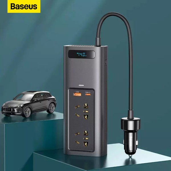 Car Lapotp Charger (3pin AC ) Baseus Car Inverter