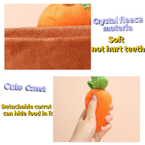 Carrot Garden Dog Toy Plush Pet Vegetable Chew Toy