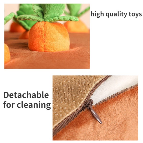 Carrot Garden Dog Toy Plush Pet Vegetable Chew Toy
