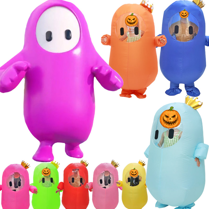 Blue Rainbow Friends Costume Inflatable Kids Adult Girl Boy Woman Men  Halloween Cosplay Blow Up Suit Birthday Christmas Game