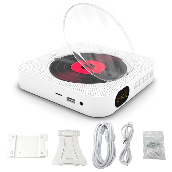 best bluetooth CD Player stero with LED screem wall mount. The portable CD player with Bluetooth speaker connectivity