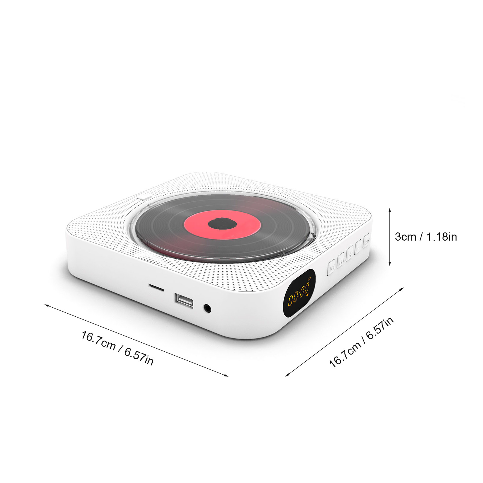 best bluetooth CD Player stero with LED screem wall mount. The portable CD player with Bluetooth speaker connectivity