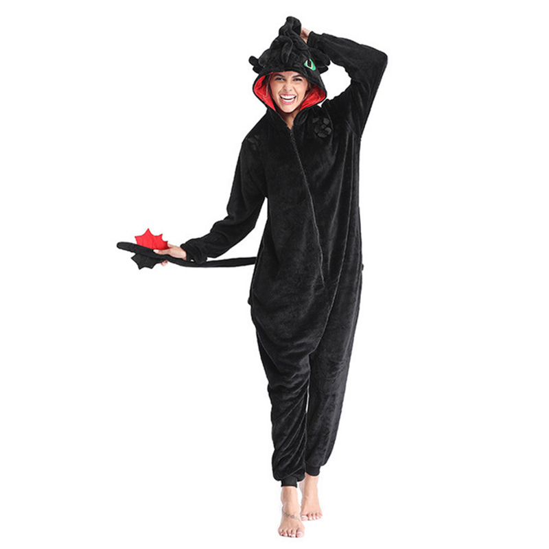 Toothless & Light Fury Duo Halloween Costume for Adults Onesie