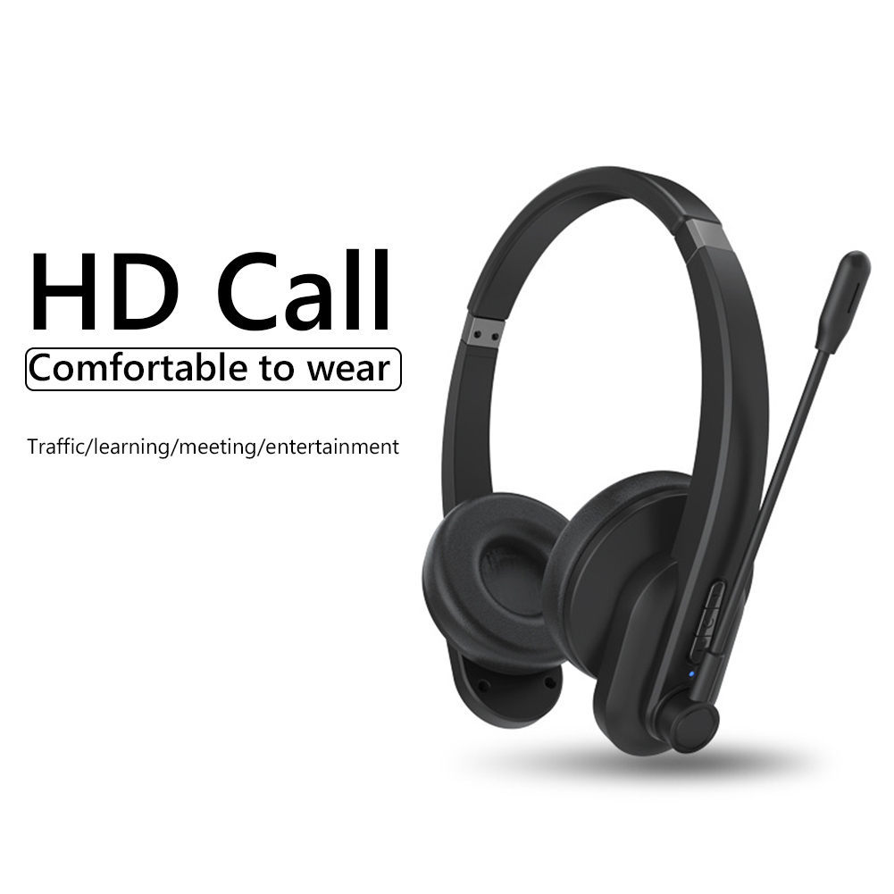 Bluetooth-compatible Wireless Headphone with Noise Cancelling Mic For Trucker Drivers