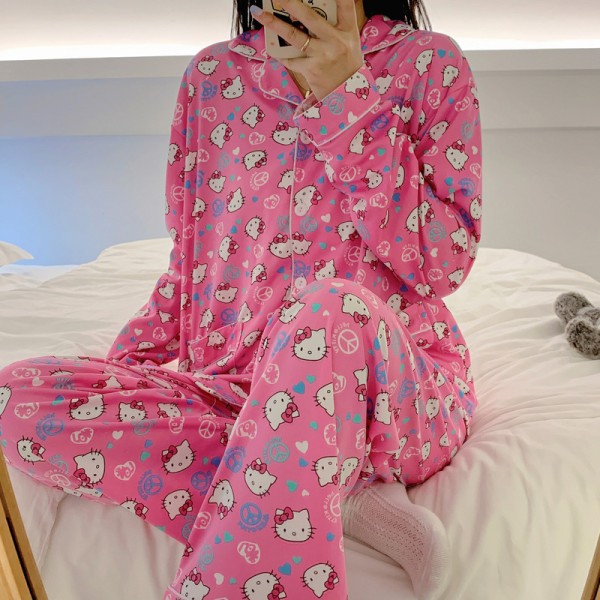3 Colors Daily Hello Kitty Pajamas Long-Sleeved