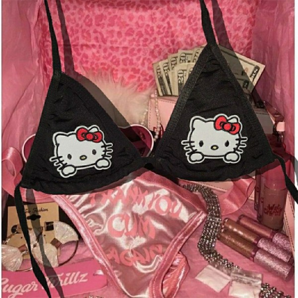 Kawaii Hello Kitty Bra Panties Underwear Set