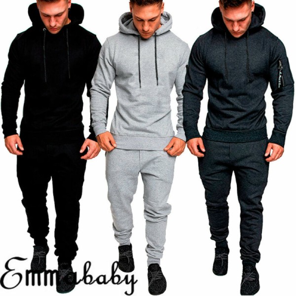 Men Plain Blank Regular Full Tracksuit