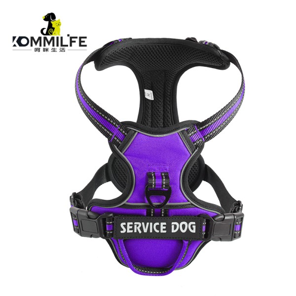 Service Dog Harness Nylon Adjustable Reflective Breathable