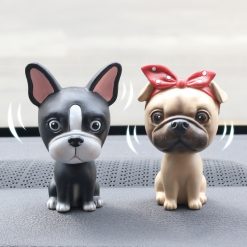 Nodding-Dog-Pug-Bulldog-Shaking-Head-Bobblehead-Puppy-Doggy-for car