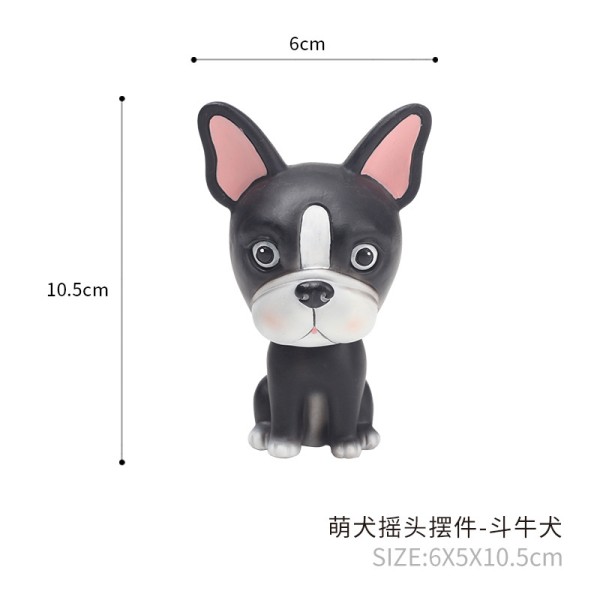 Nodding-Dog-Pug-Bulldog-Shaking-Head-Bobblehead-Puppy-Doggy-for car