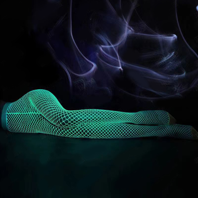 Glow In The Dark Luminous Fishnet Stockings Women Body Fishnets