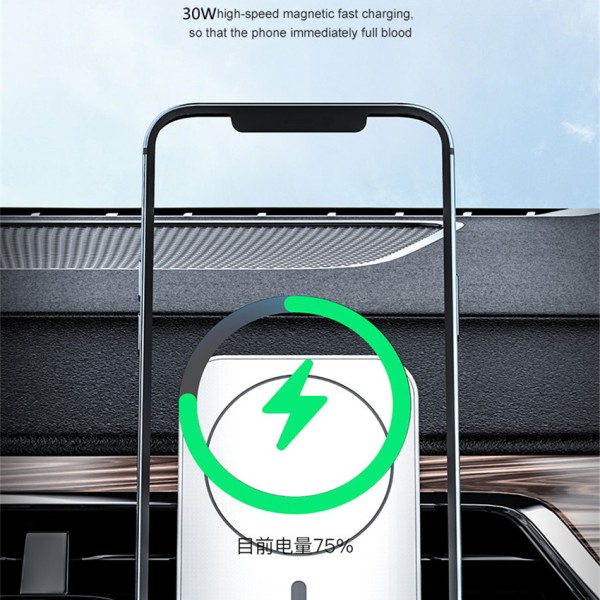 30W Fast Magsafe Car Mount Wireless Charger For iPhone