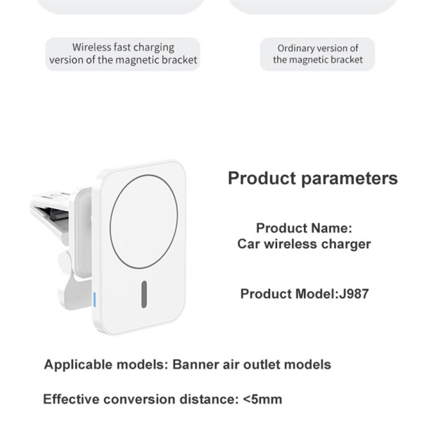 30W Fast Magsafe Car Mount Wireless Charger For iPhone