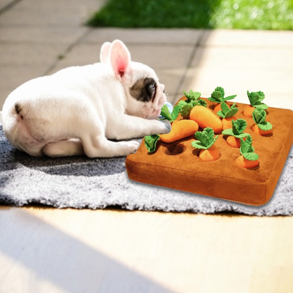 Carrot Garden Dog Toy Plush Pet Vegetable Chew Toy