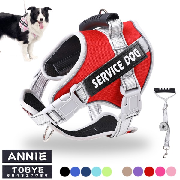 Service Dog Harness with Custom ID Tag Adjustable