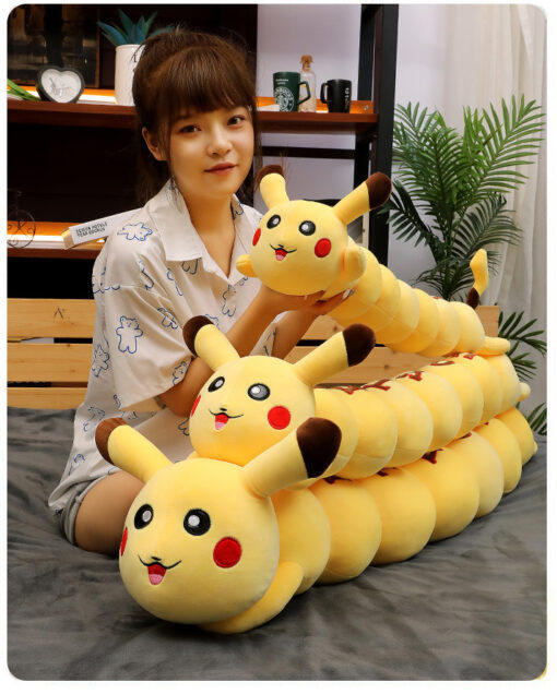 Pokemon Long Caterpillar Pikachu Plush