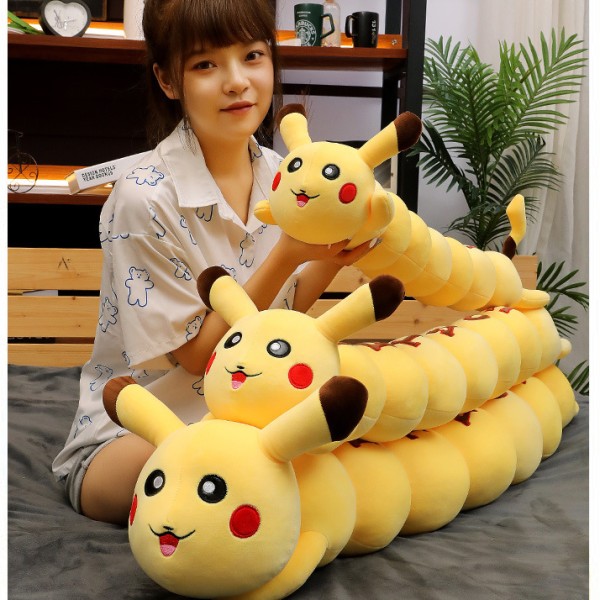 Pokemon Long Caterpillar Pikachu Plush