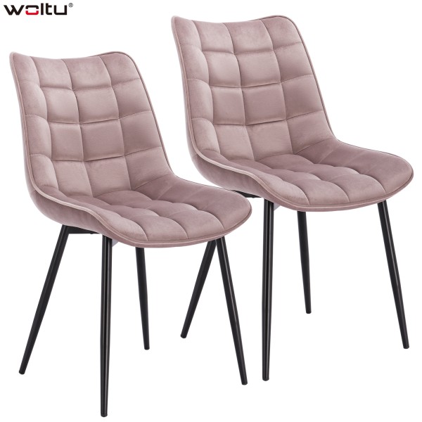 2PCs/Set Dining Chairs Faux Leathe Chair