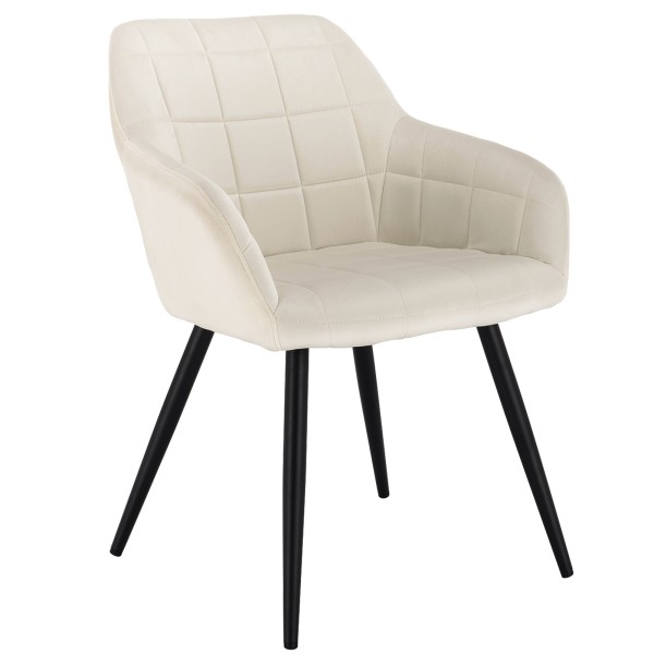 Leisure Backrest Dining Chair Steel Legs