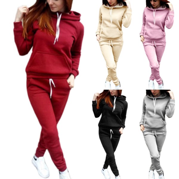 Stylish Womens Blank Tracksuit Casual Hoodie