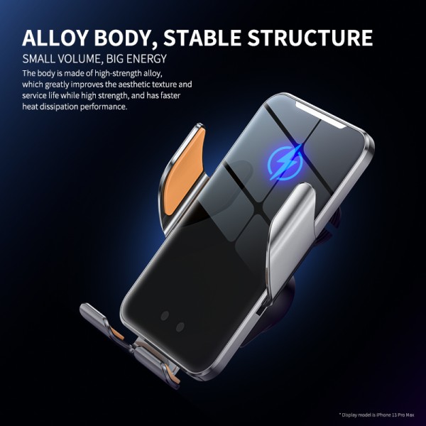 100W Automatic Clamping Wireless Car Charger AC Mount Phone Holder