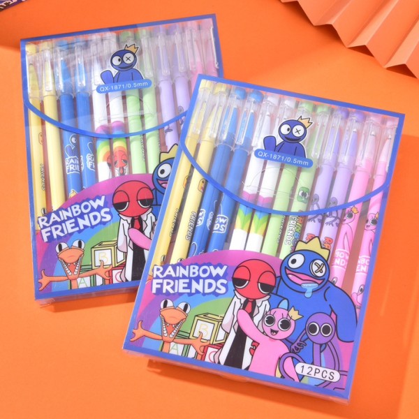 Cute 12pcs Rainbow Friends Pen Set