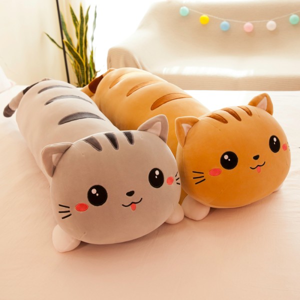 50-130cm Long Cat Pillow Plush Toy