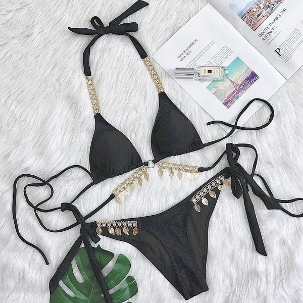 Premium Chain Strap Bikini Swimsuit