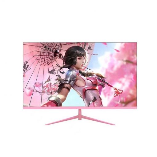 Curved Pink Monitor